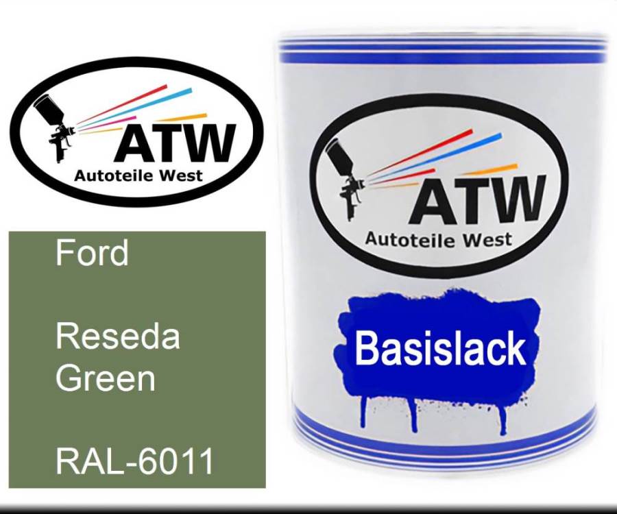 Ford, Reseda Green, RAL-6011: 1L Lackdose, von ATW Autoteile West.